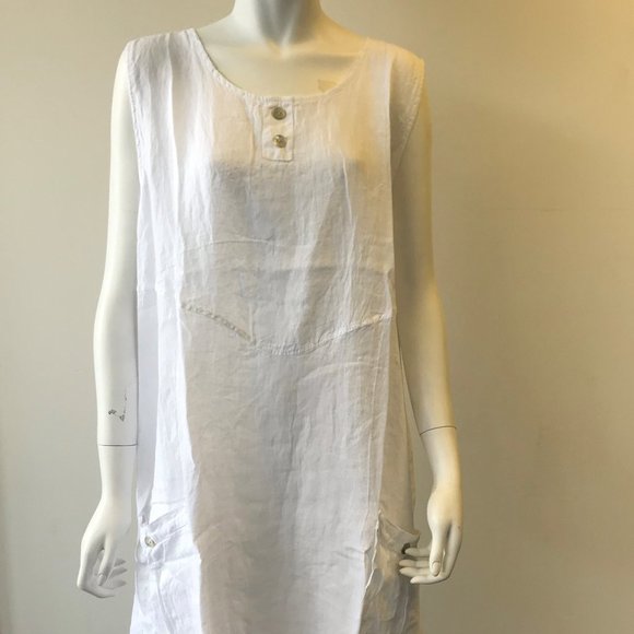 linen dress plus size made in italy great fit - Picture 1 of 1